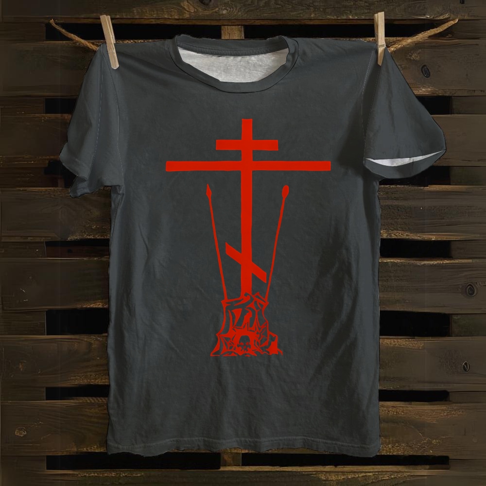 Soldier's Cross (Front) Cotton T-shirt