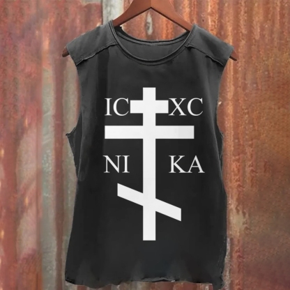 IC XC NI KA& Faith † Washed Tank Top