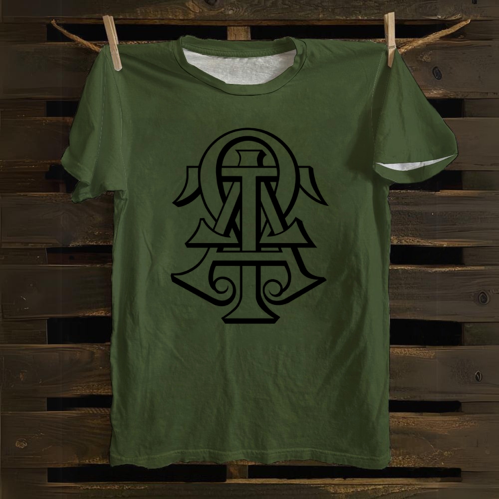 Alpha and Omega Symbol Cotton T-shirt