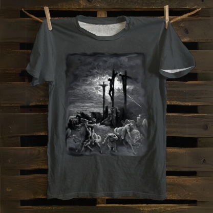 Crucifixion Darkness Cotton T-shirt