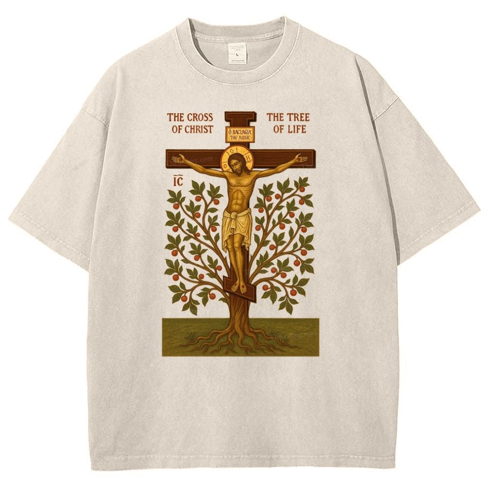 The Cross Of Christ Snowflake Vintage Cotton T-Shirt