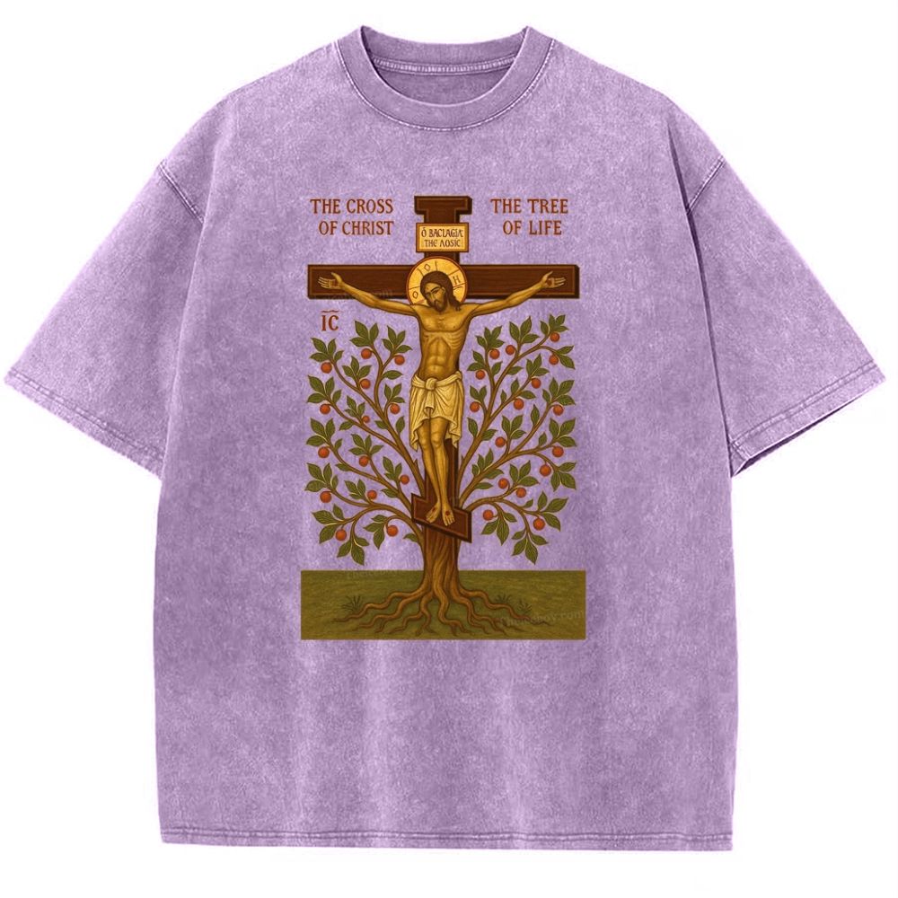The Cross Of Christ Snowflake Vintage Cotton T-Shirt