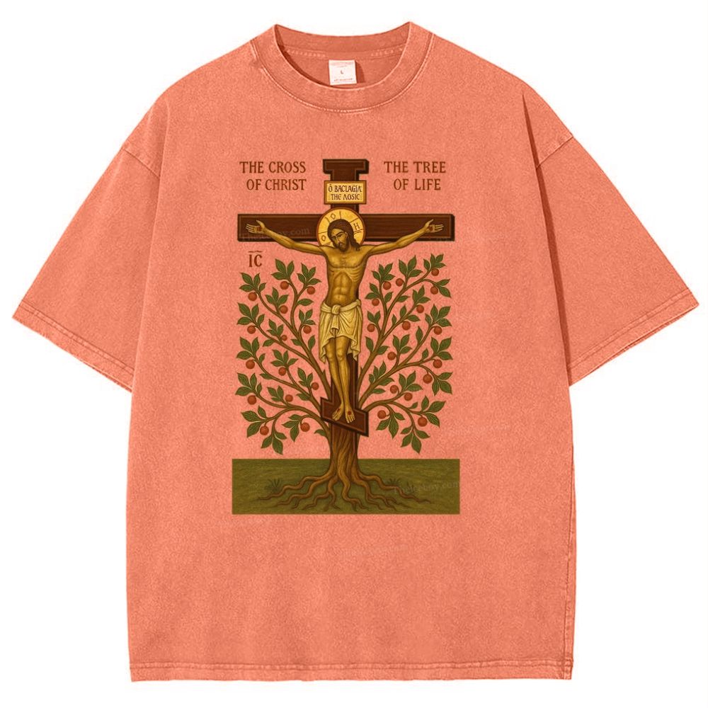 The Cross Of Christ Snowflake Vintage Cotton T-Shirt