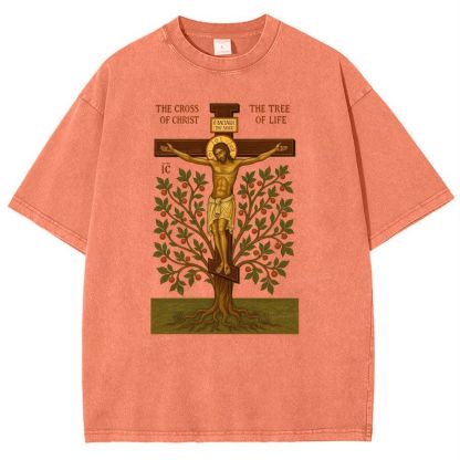 The Cross Of Christ Snowflake Vintage Cotton T-Shirt