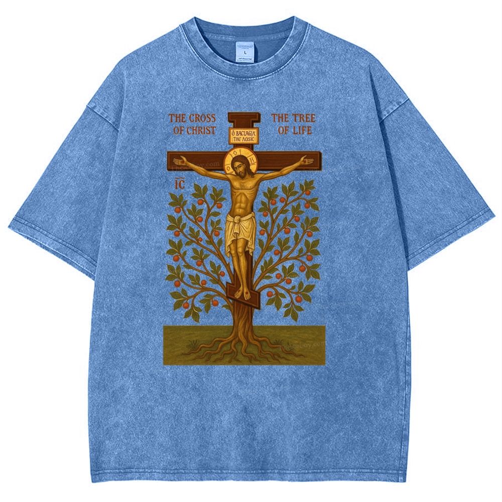 The Cross Of Christ Snowflake Vintage Cotton T-Shirt
