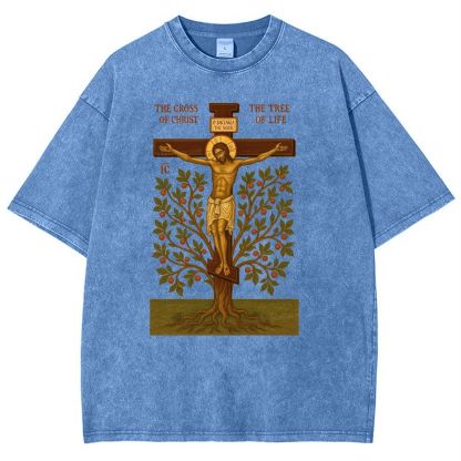 The Cross Of Christ Snowflake Vintage Cotton T-Shirt