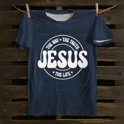 Jesus The Way The Truth The Life Cotton T-shirt