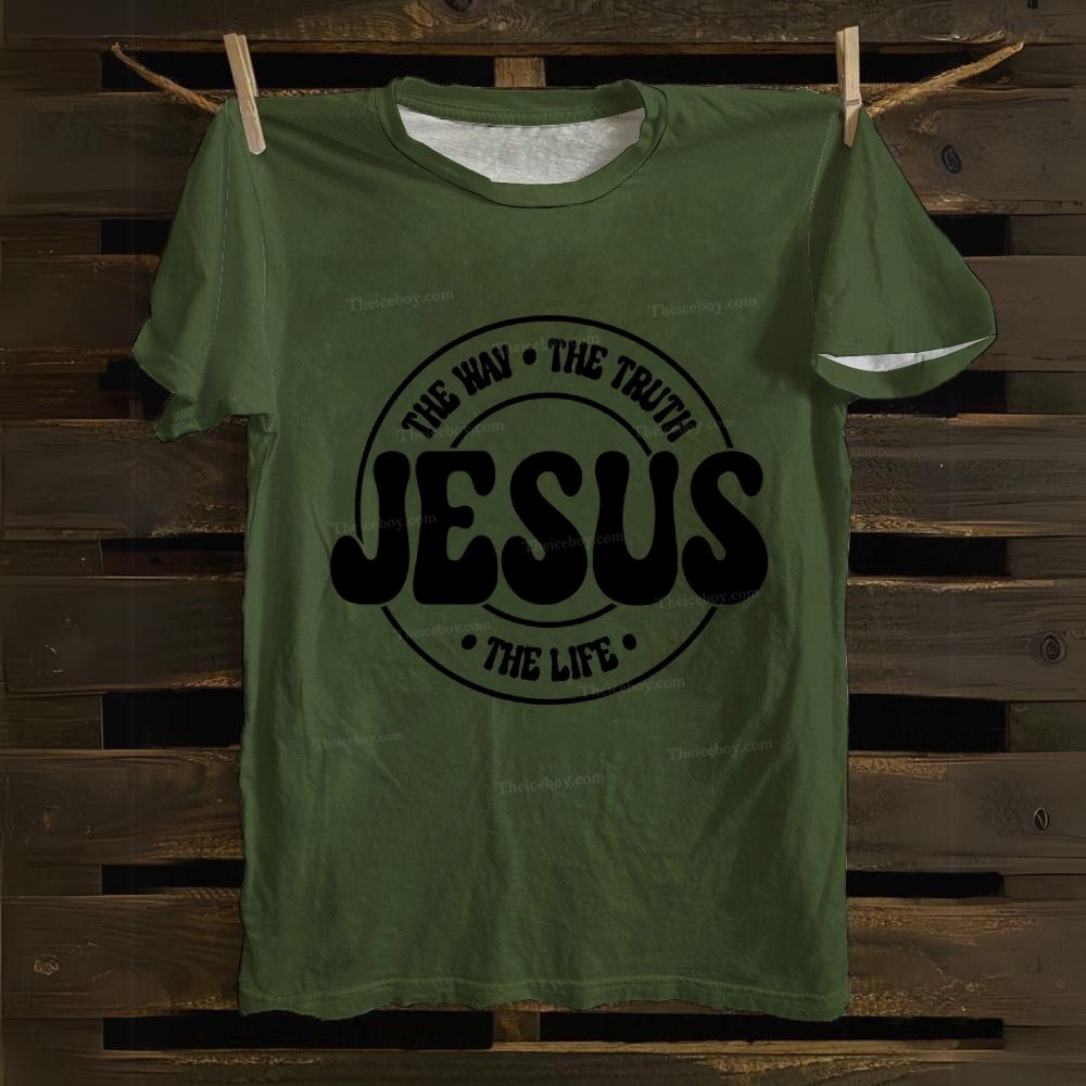 Jesus The Way The Truth The Life Cotton T-shirt