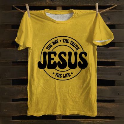 Jesus The Way The Truth The Life Cotton T-shirt
