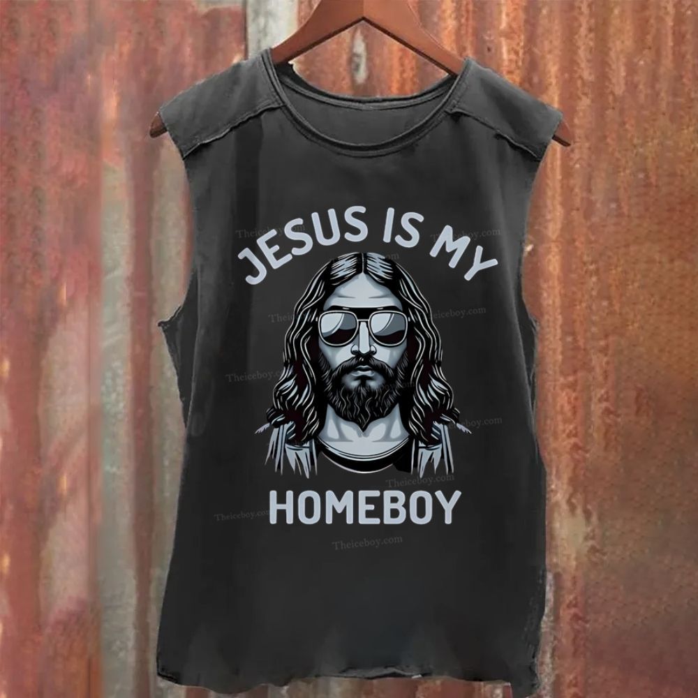 Jesus Is My Homeboy Washed Tank Top