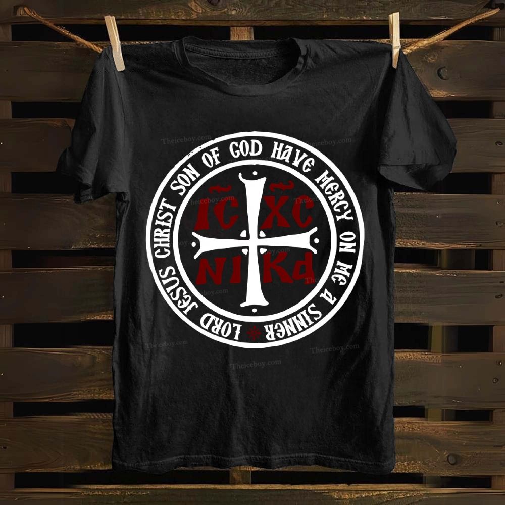 Lord Jesus Christ Son Of God Have Me A IC XC On Me a Sinner Cotton T-shirt