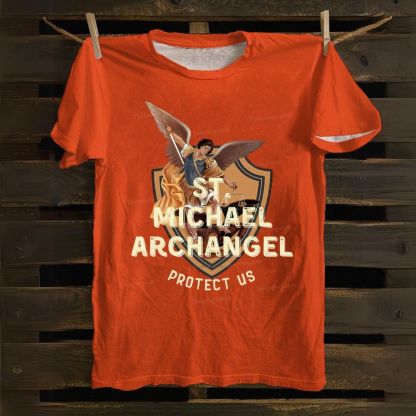 St Michael Archangel Cotton T-shirt