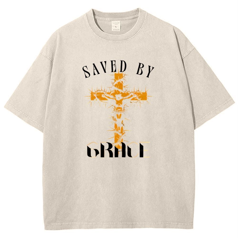 SAVED BY GRACE Snowflake Vintage Cotton T-Shirt