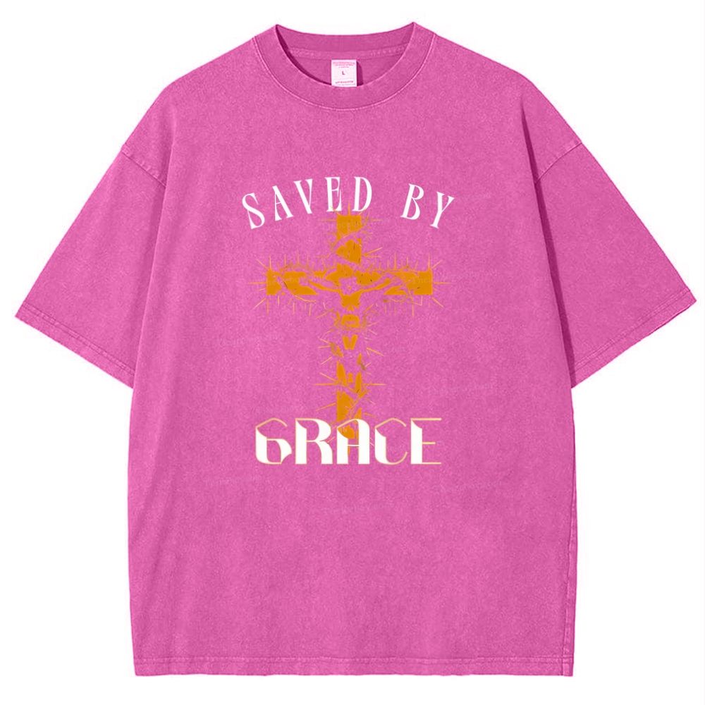 SAVED BY GRACE Snowflake Vintage Cotton T-Shirt