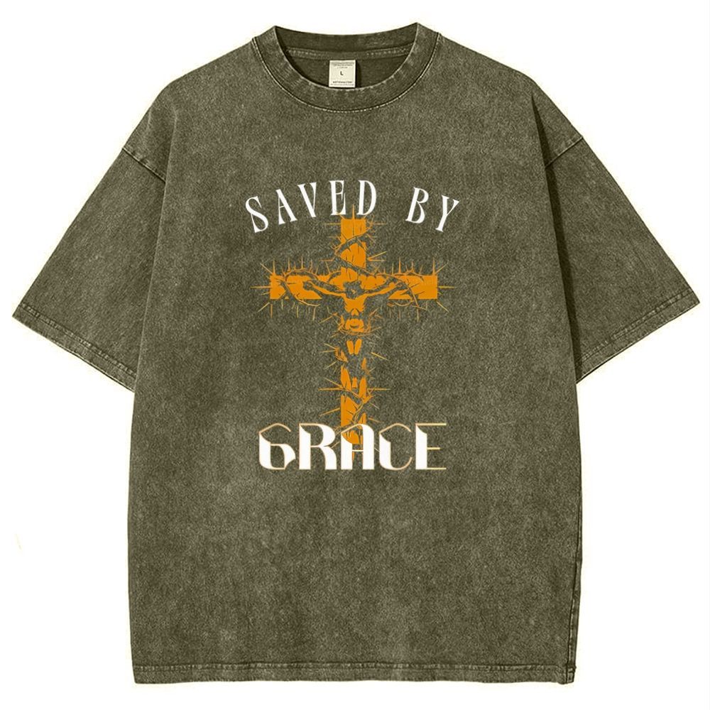SAVED BY GRACE Snowflake Vintage Cotton T-Shirt