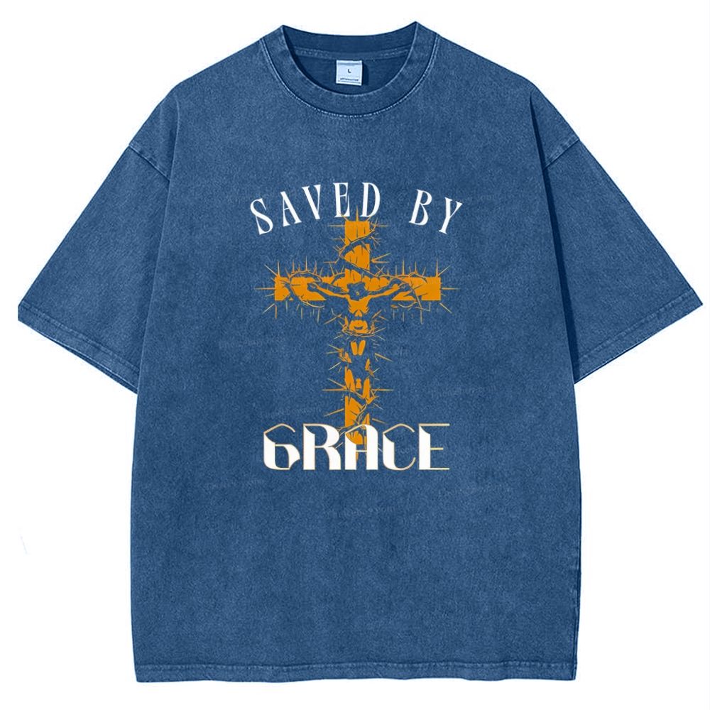 SAVED BY GRACE Snowflake Vintage Cotton T-Shirt