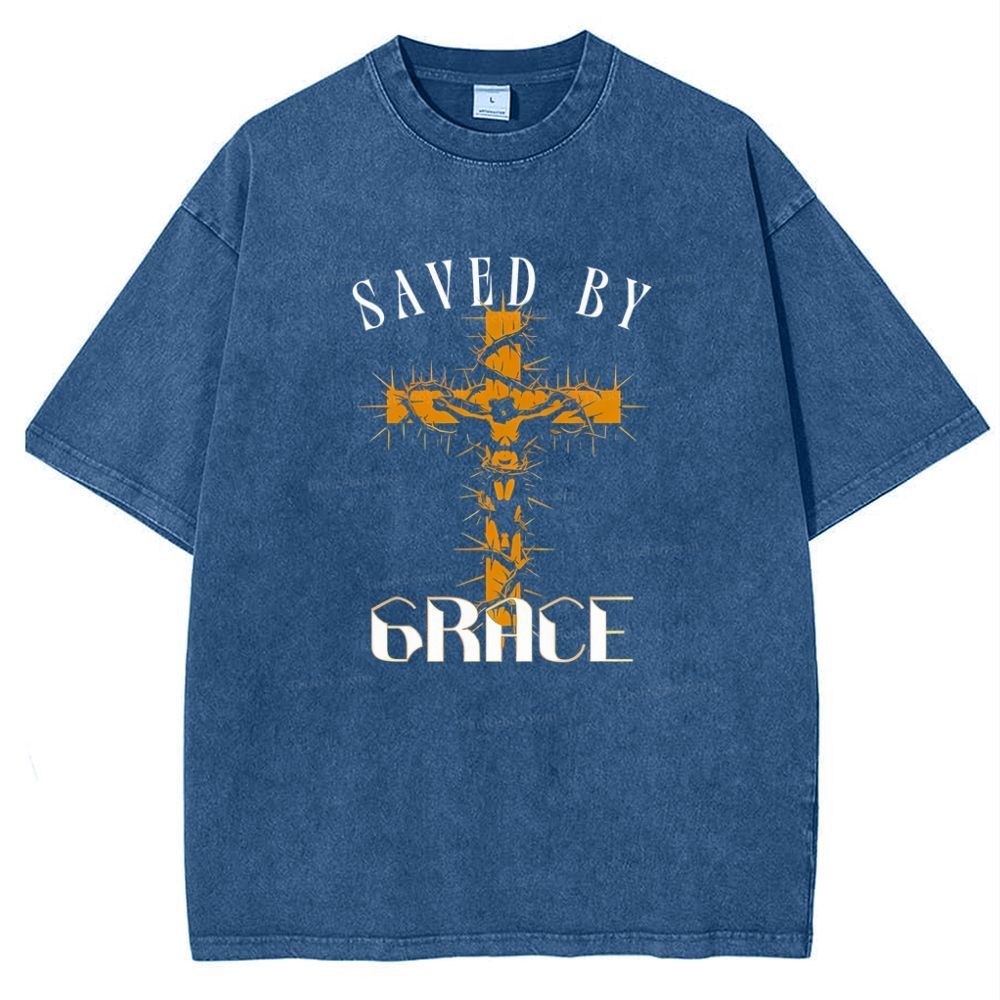 SAVED BY GRACE Snowflake Vintage Cotton T-Shirt
