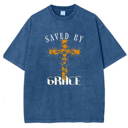 SAVED BY GRACE Snowflake Vintage Cotton T-Shirt