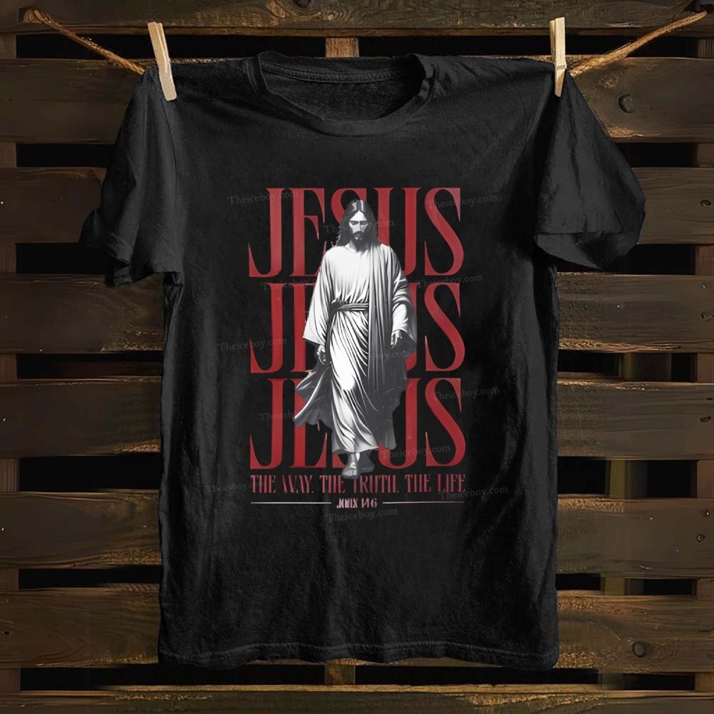 Inspirational Jesus Graphic Cotton T-shirt