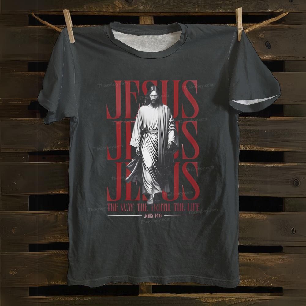 Inspirational Jesus Graphic Cotton T-shirt