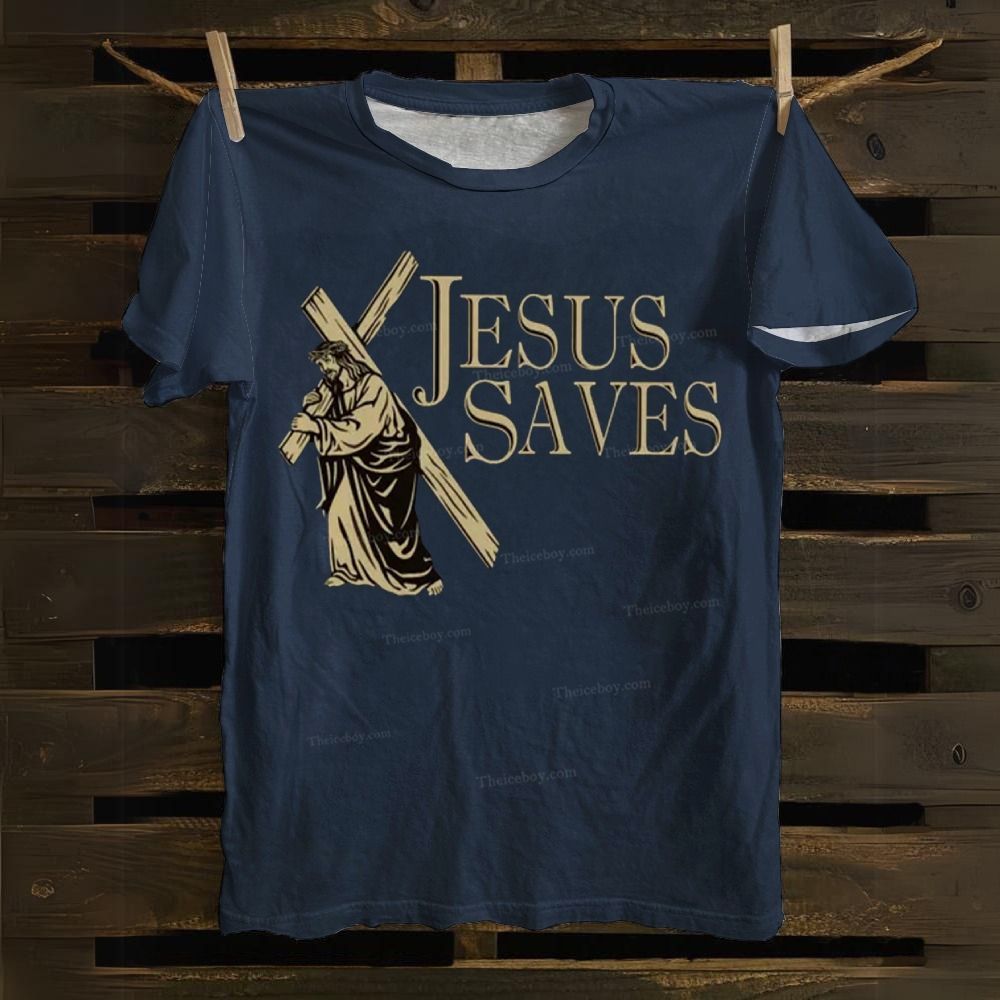 Jesus Saves Cotton T-shirt