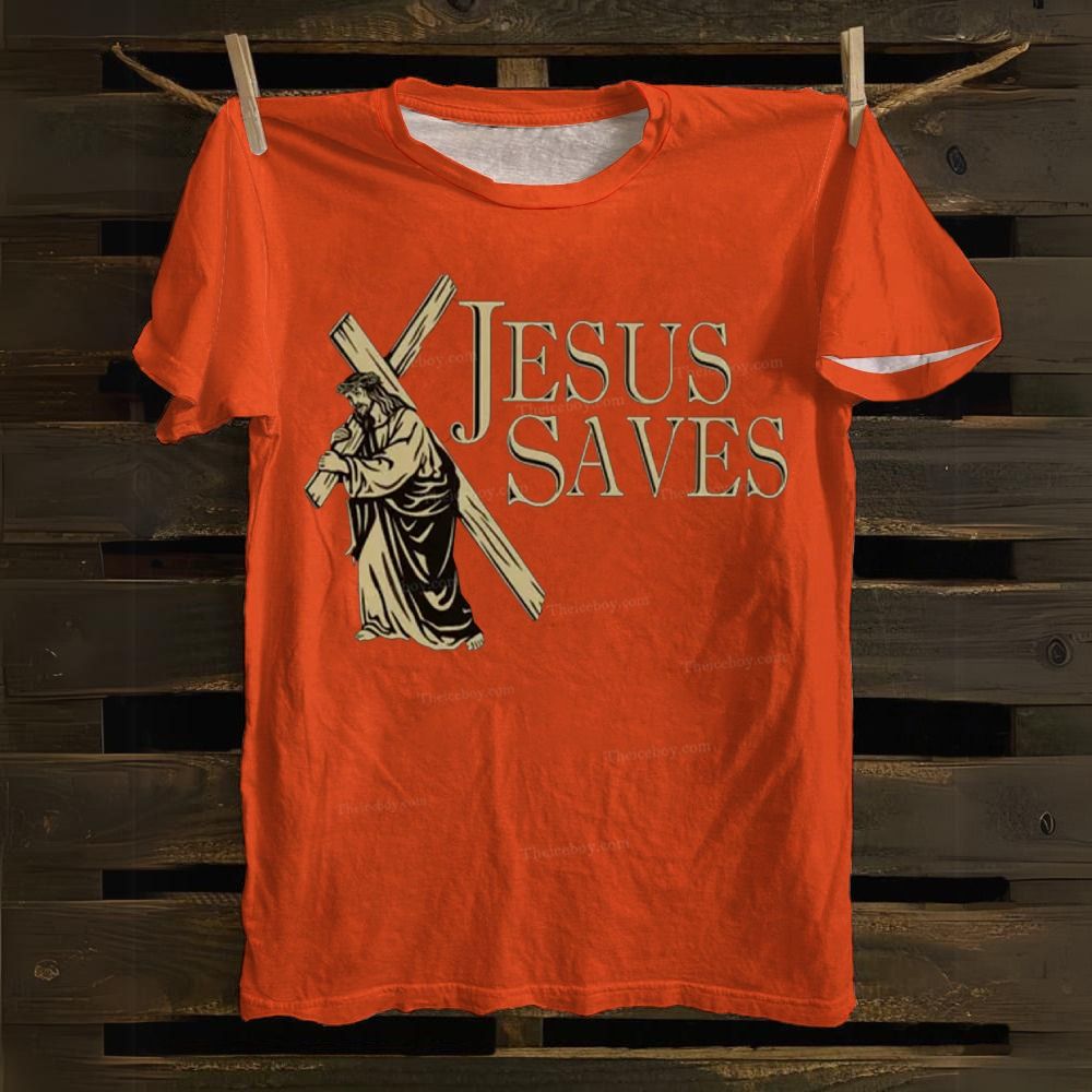 Jesus Saves Cotton T-shirt