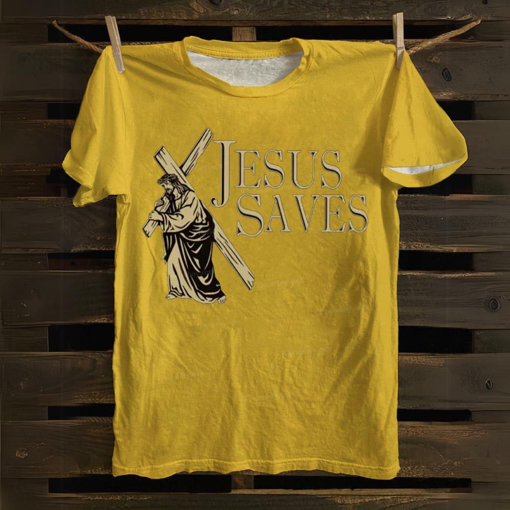 Jesus Saves Cotton T-shirt