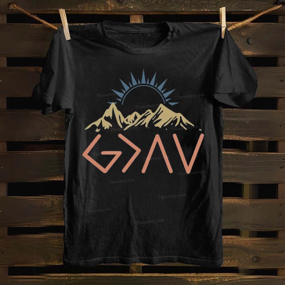 God Is The Greater Sun Mountain Cotton T-shirt