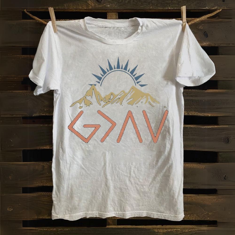 God Is The Greater Sun Mountain Cotton T-shirt