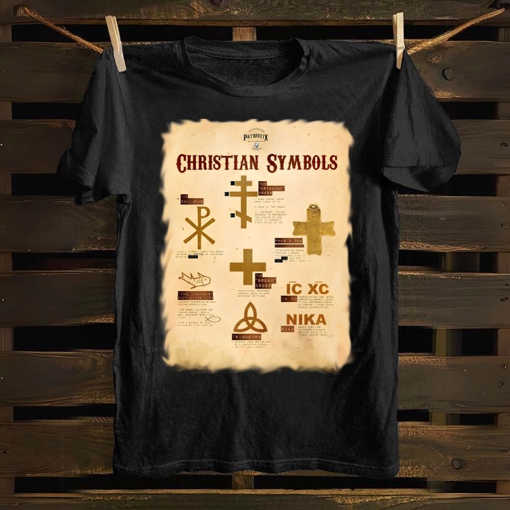 Christian Symbols Cotton T-shirt