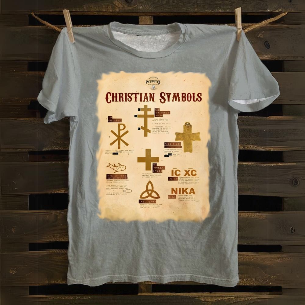 Christian Symbols Cotton T-shirt