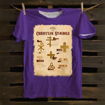 Christian Symbols Cotton T-shirt