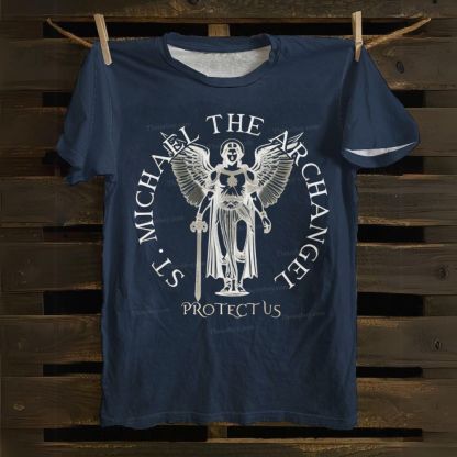 Saint Michael The Archangel Cotton T-shirt
