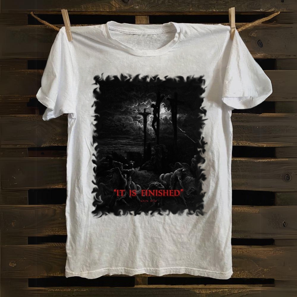 Prayer Before The CrossCotton T-shiryt