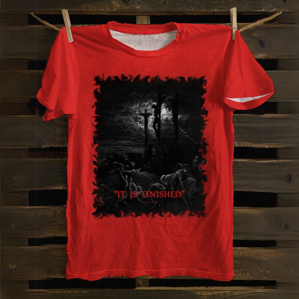 Prayer Before The CrossCotton T-shiryt