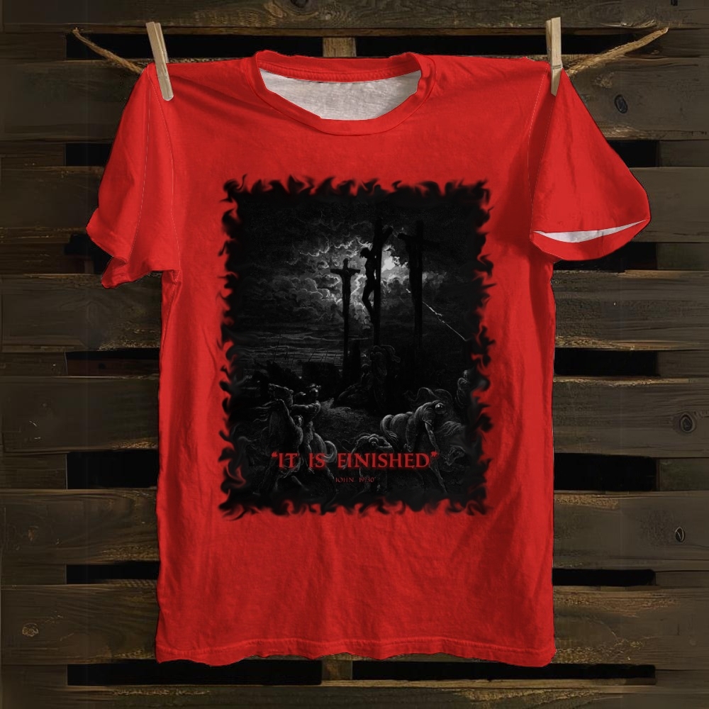 Prayer Before The CrossCotton T-shiryt