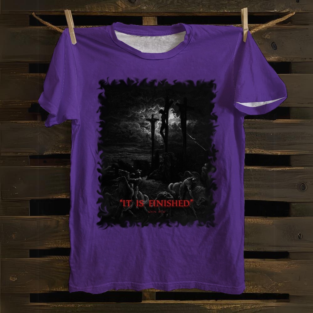 Prayer Before The CrossCotton T-shiryt