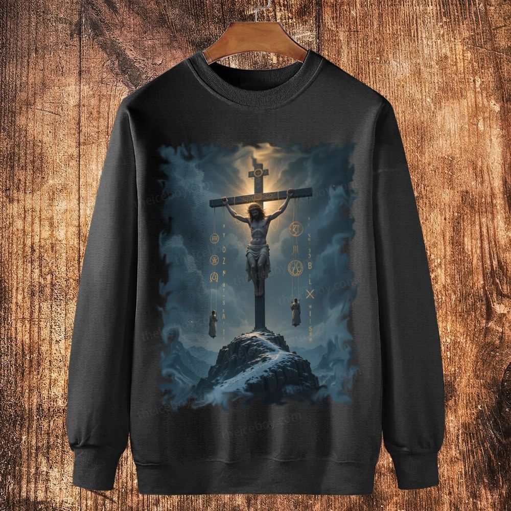 The Passion of Jesus Cotton Crewneck Sweatshirt