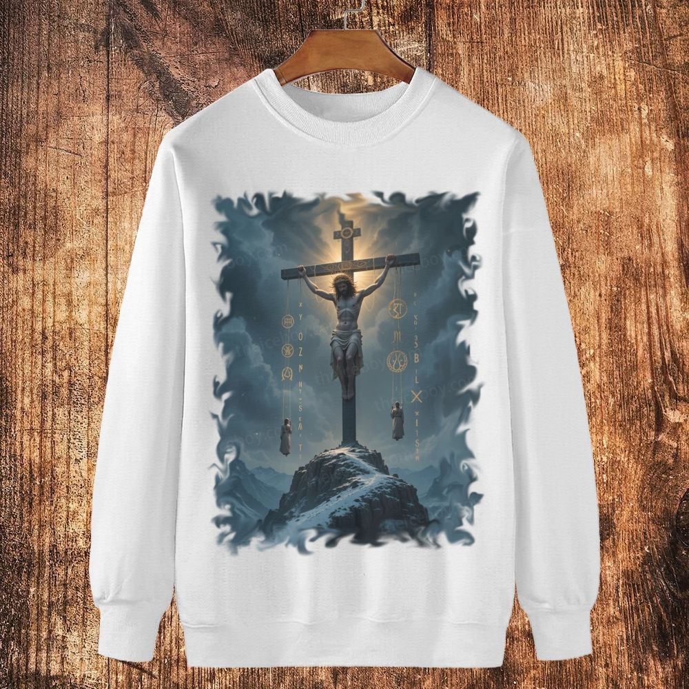 The Passion of Jesus Cotton Crewneck Sweatshirt