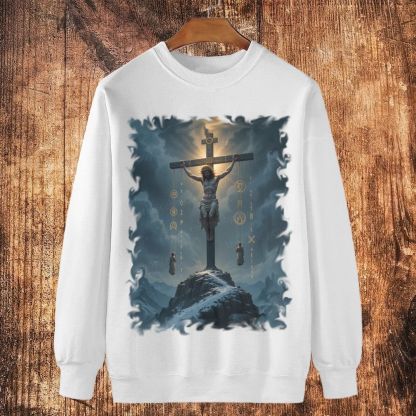 The Passion of Jesus Cotton Crewneck Sweatshirt