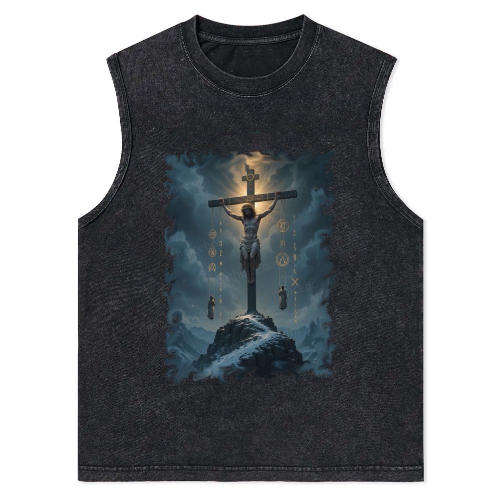 The Passion of Jesus Christian Snowflake Washed Vest