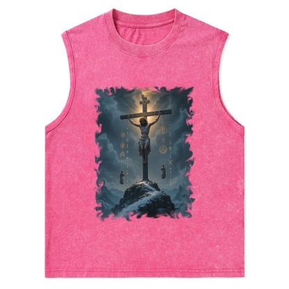 The Passion of Jesus Christian Snowflake Washed Vest