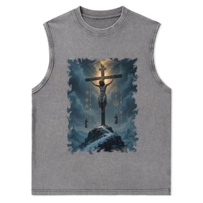 The Passion of Jesus Christian Snowflake Washed Vest