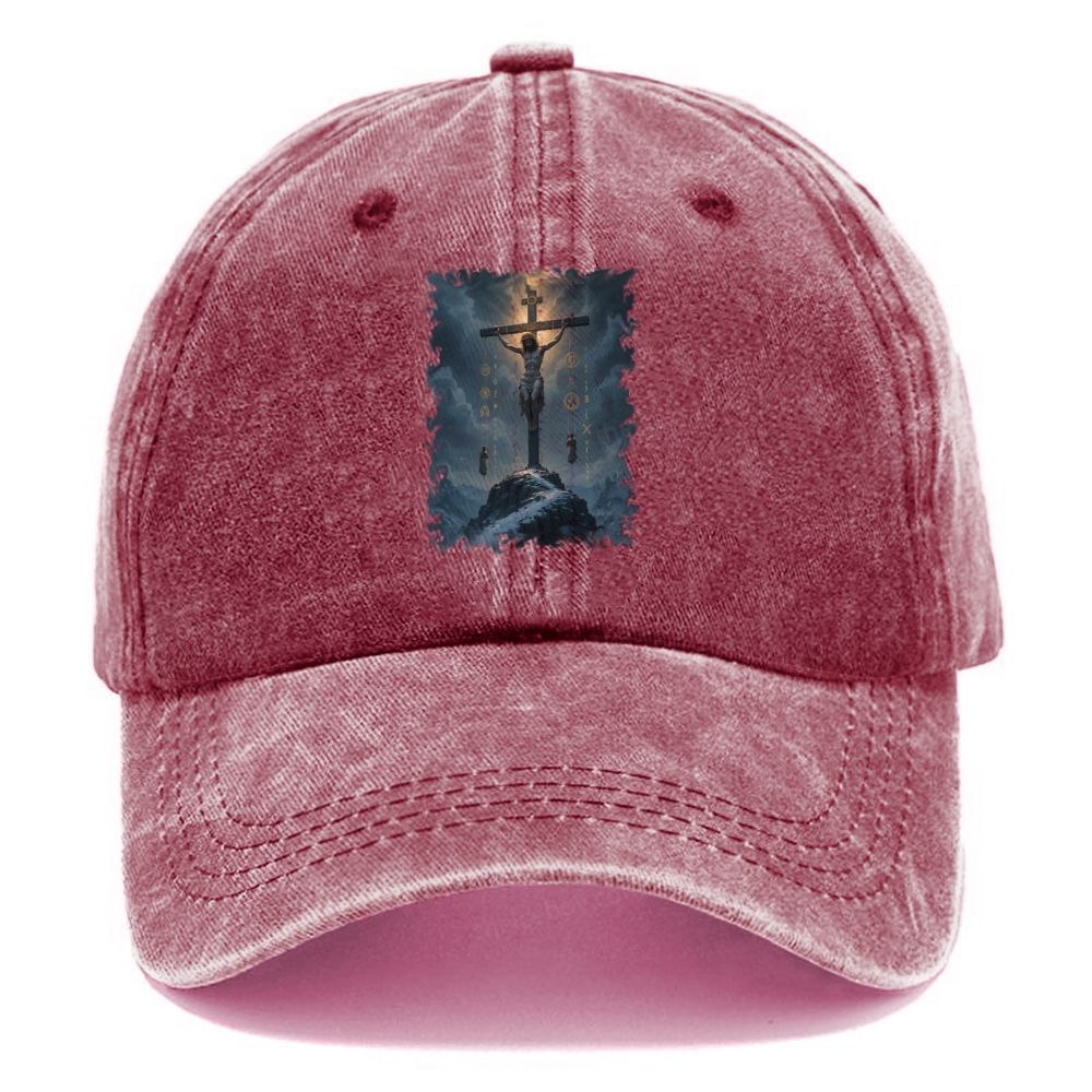 The Passion of Jesus Unisex Vintage Casual Washed Cap