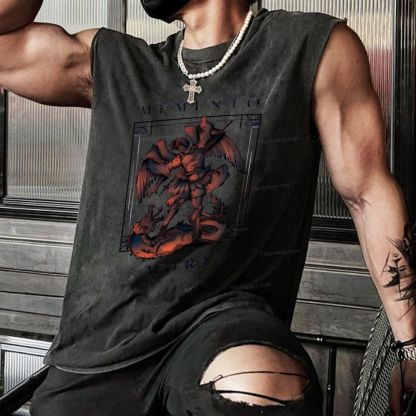 The Lord Is With You Mighty Warrior Christian Snowflake Washed Vest