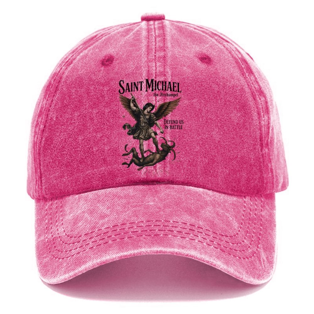 Saint Michael The Archange Unisex Vintage Casual Washed Cap