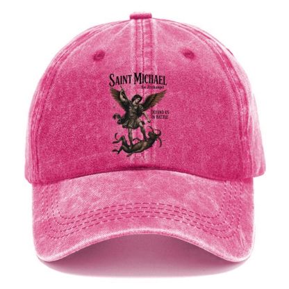 Saint Michael The Archange Unisex Vintage Casual Washed Cap