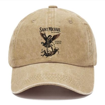 Saint Michael The Archange Unisex Vintage Casual Washed Cap