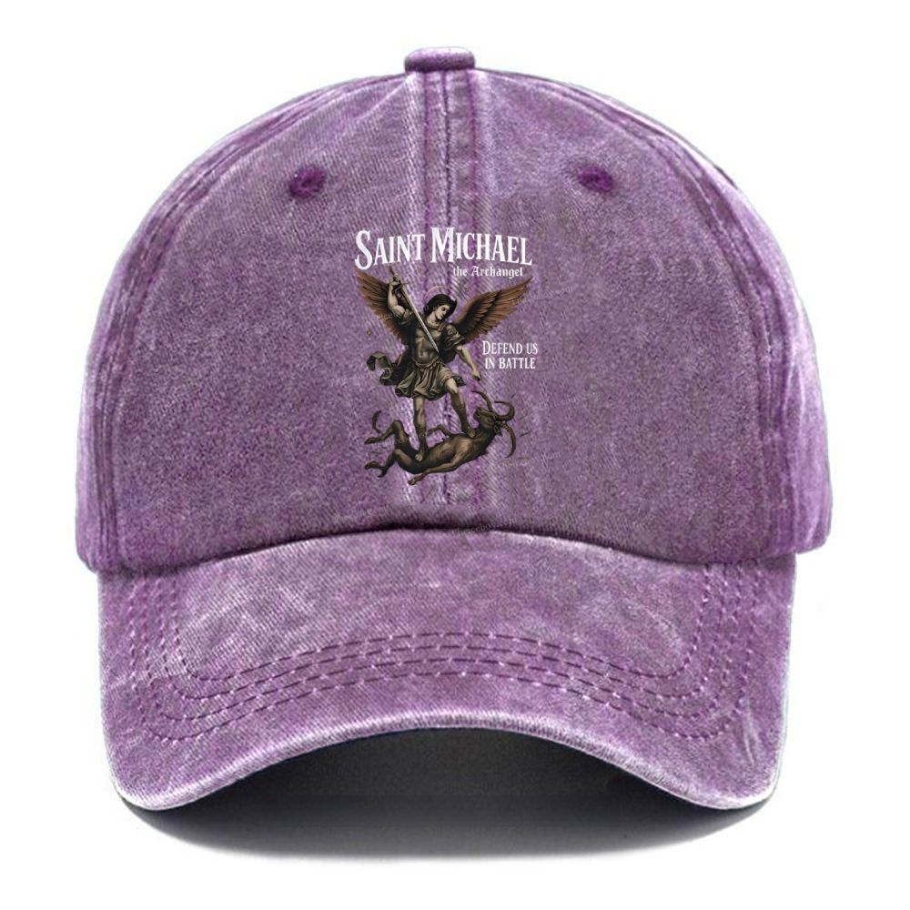 Saint Michael The Archange Unisex Vintage Casual Washed Cap
