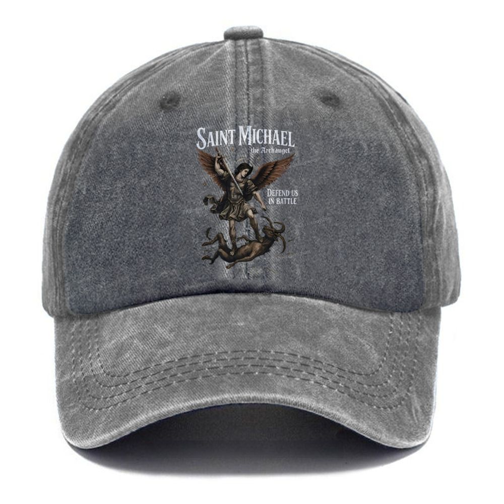 Saint Michael The Archange Unisex Vintage Casual Washed Cap